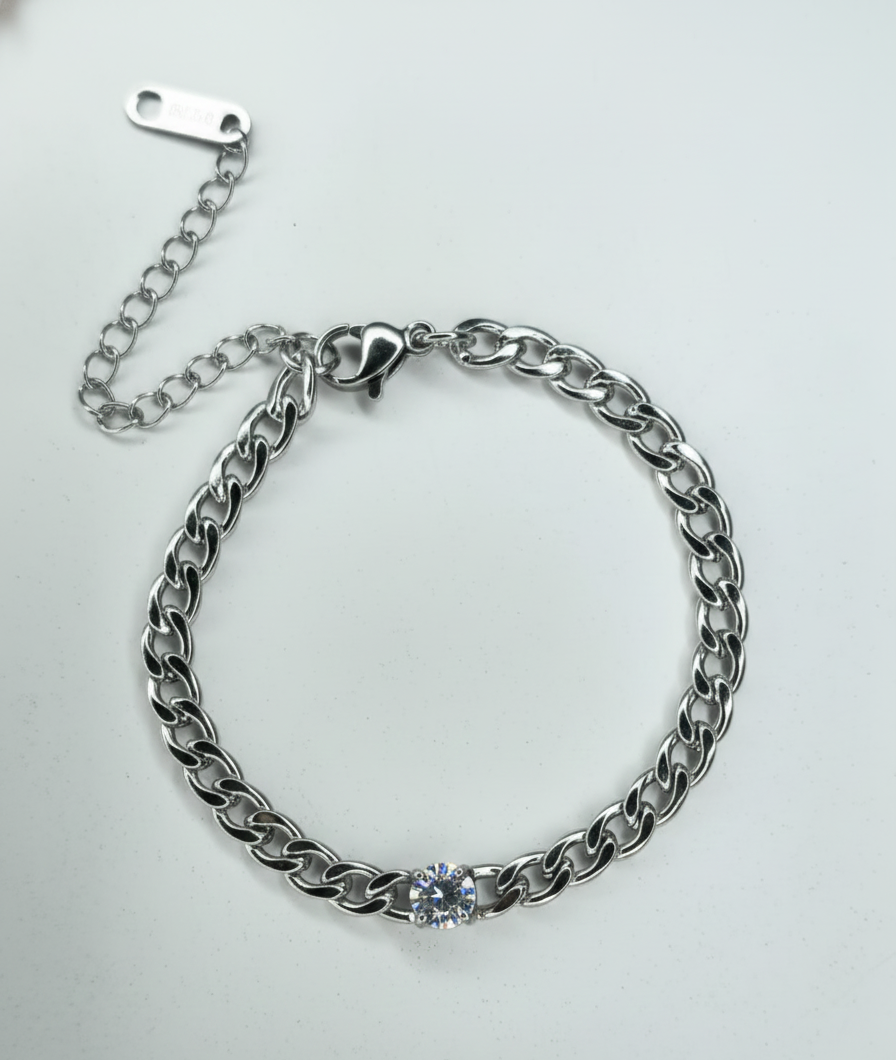 Pulsera Tipo Cadena De Acero Inoxidable Waterproof/Aprueba De Agua