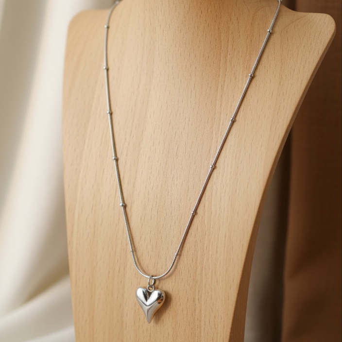 Collar Corazon Plata