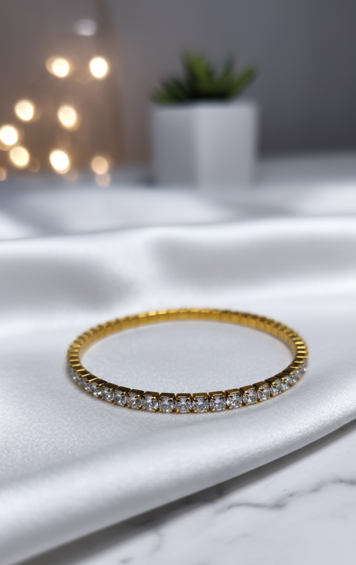 Pulsera Venus elástica con cristales y cuentas brillantes, diseño ajustable y elegante para mujer, accesorio de joyería versátil