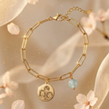 Pulsera Medalla Retrato Y Texto