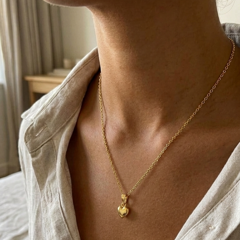 Collar con colgante de Corazon